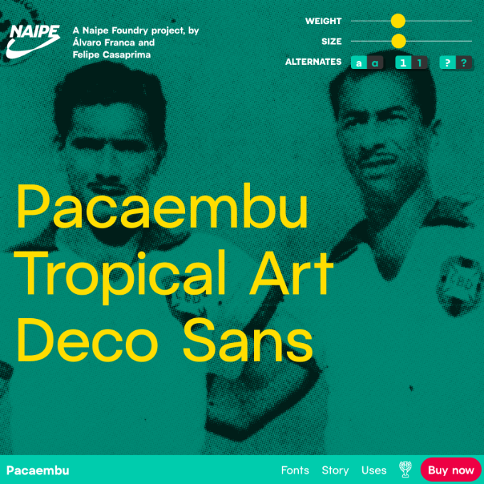 Pacaembu font family landing page